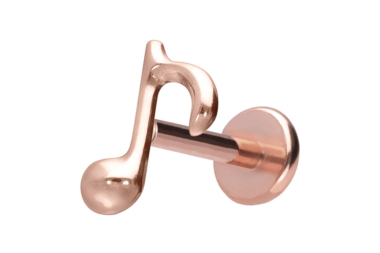 Titan Labret Piercing mit Push Fit ACHTELNOTE